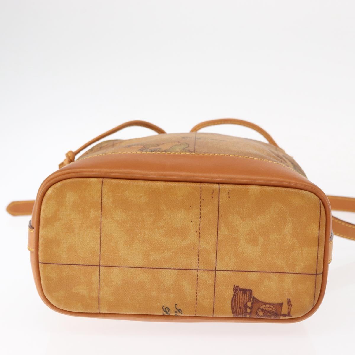 PRIMA CLASSE purse Shoulder Bag Leather PVC Beige Gold Auth am9890