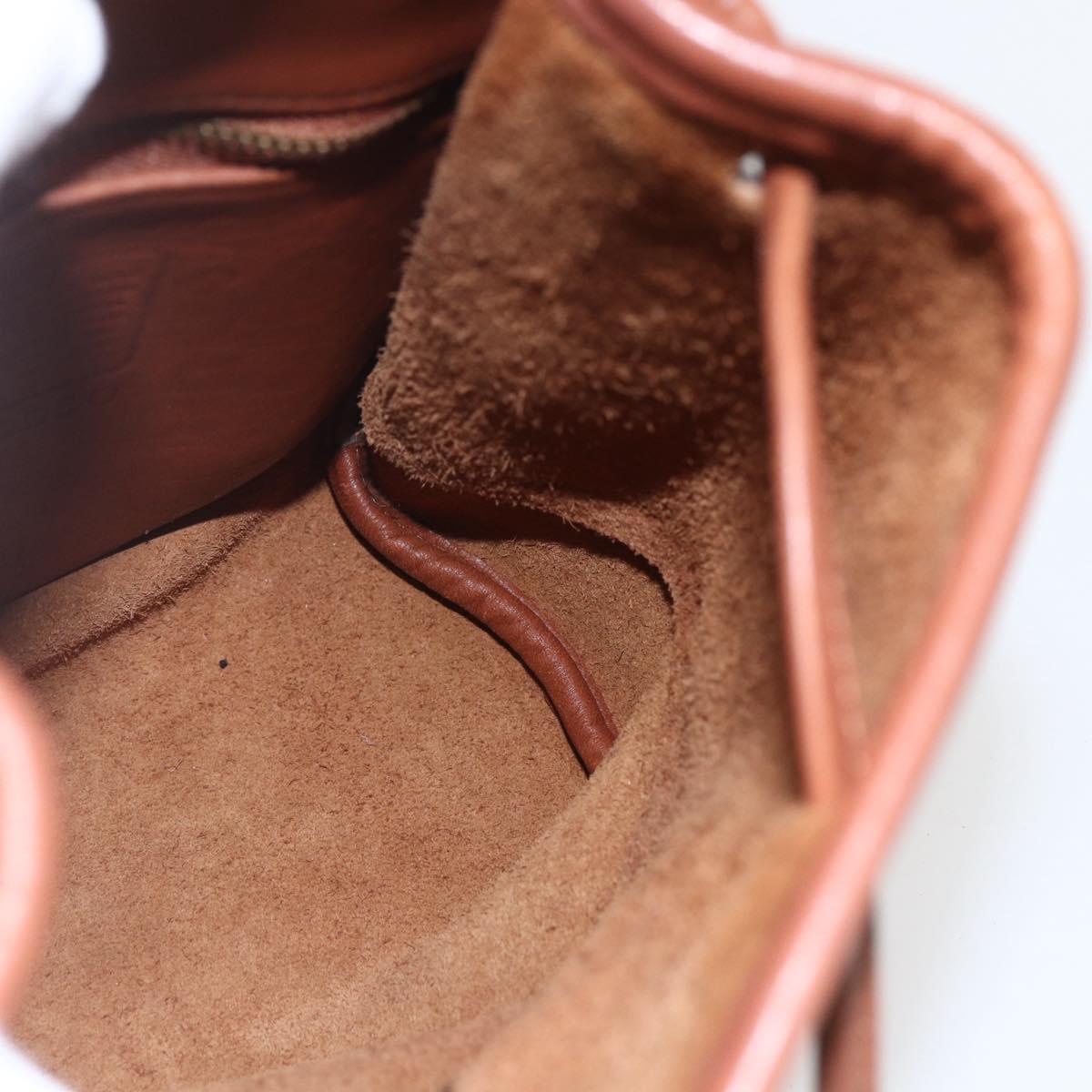 Coach Backpack Leather Brown Gold Auth am9891