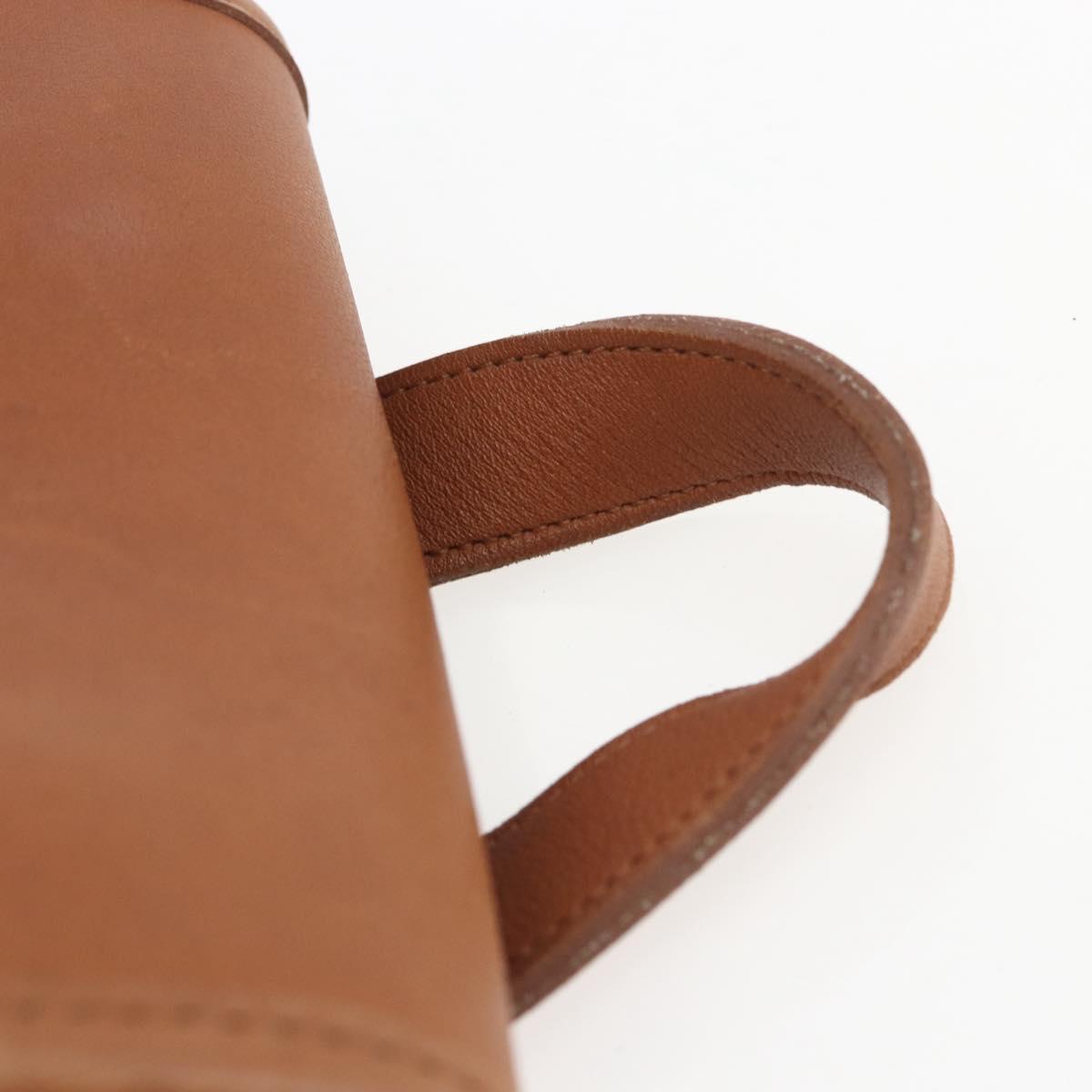 Coach Backpack Leather Brown Gold Auth am9891