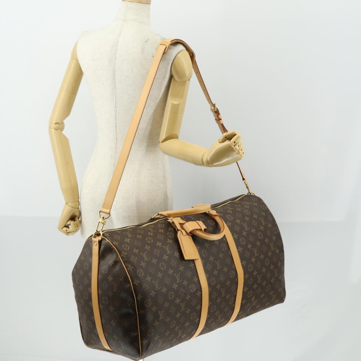 LOUIS VUITTON Monogram Keepall Bandouliere 60 Boston Bag M41412 LV Auth am9895V