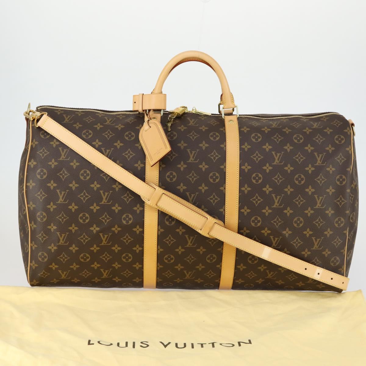 LOUIS VUITTON Monogram Keepall Bandouliere 60 Boston Bag M41412 LV Auth am9895V