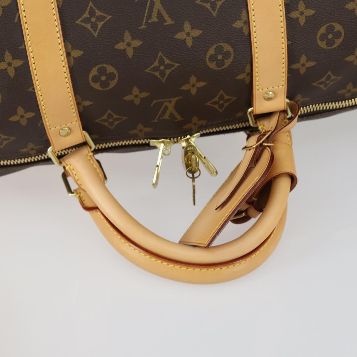 LOUIS VUITTON Monogram Keepall Bandouliere 60 Boston Bag M41412 LV Auth am9895V