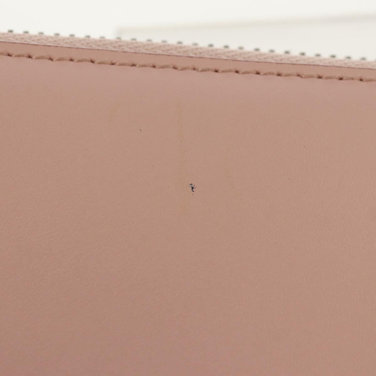 Salvatore Ferragamo Vala Long Wallet Leather Pink Silver Auth am9912V