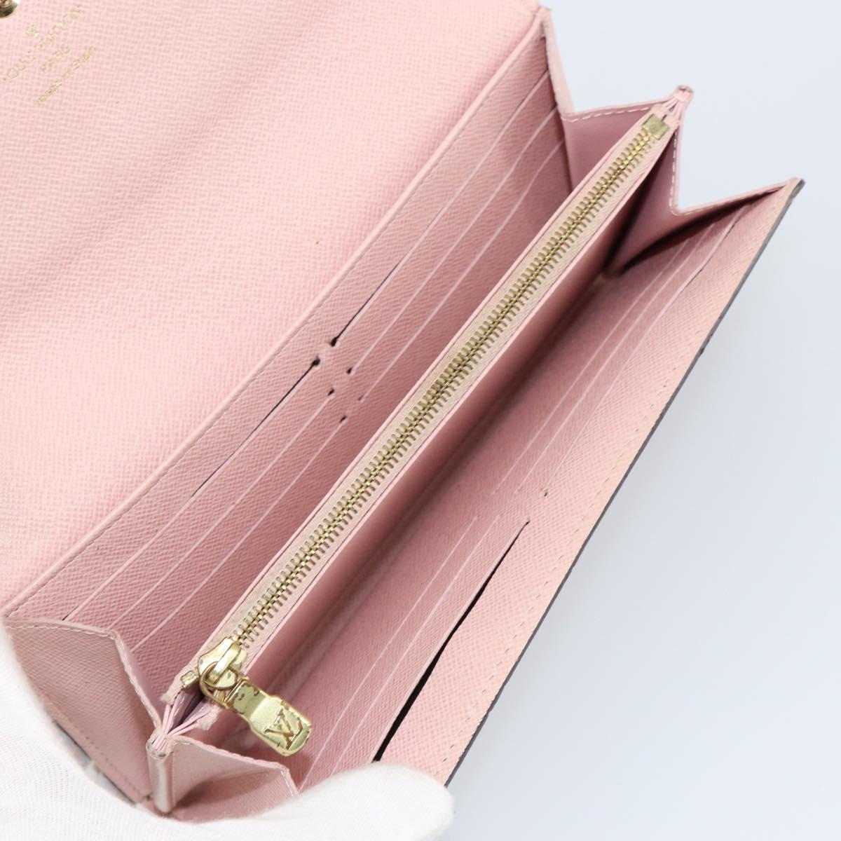 LOUIS VUITTON Damier Ebene Portefeuille Sarah Long Wallet N63209 LV Auth am9916