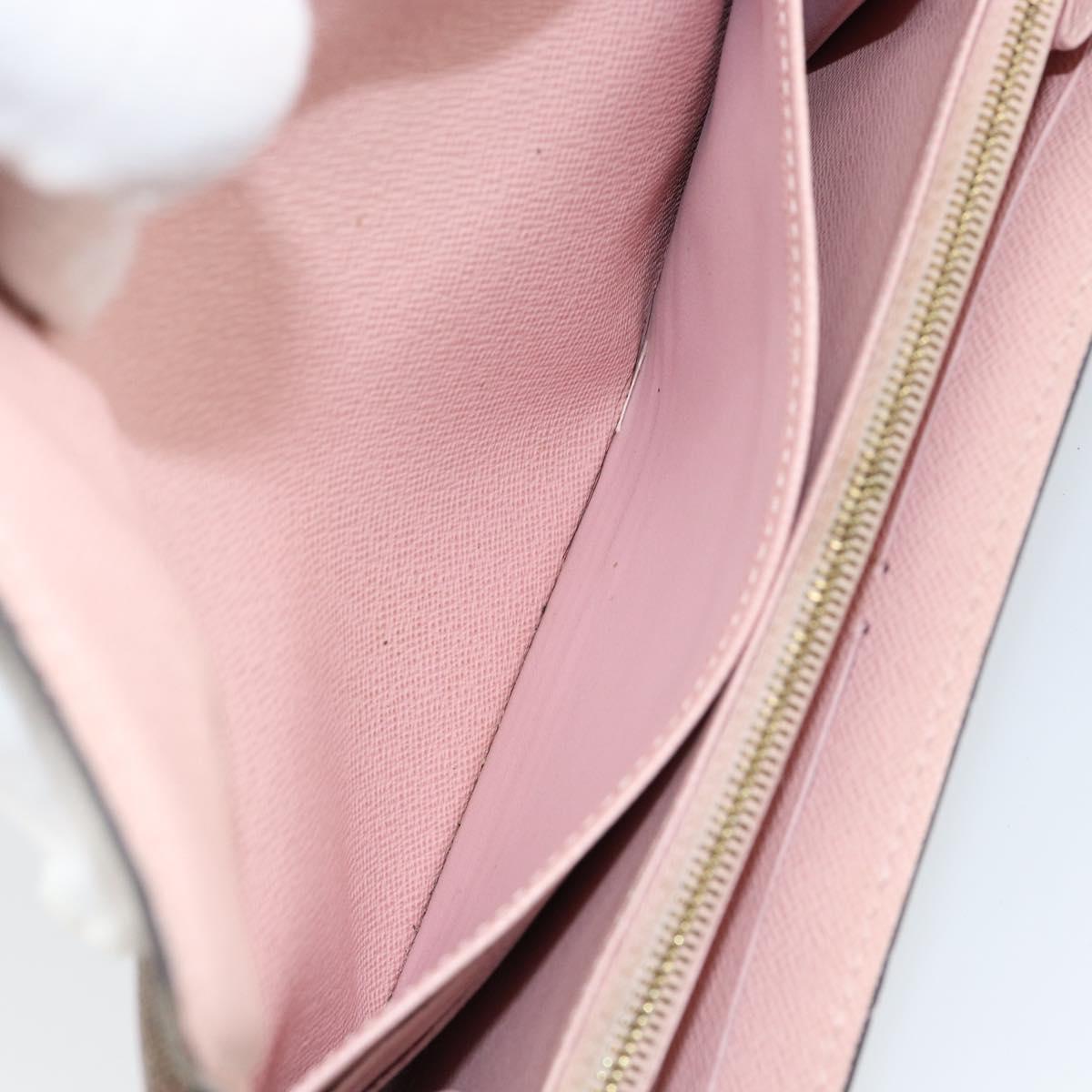 LOUIS VUITTON Damier Ebene Portefeuille Sarah Long Wallet N63209 LV Auth am9916