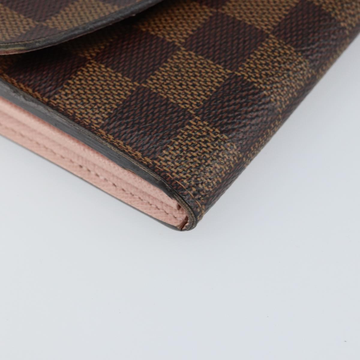 LOUIS VUITTON Damier Ebene Portefeuille Sarah Long Wallet N63209 LV Auth am9916