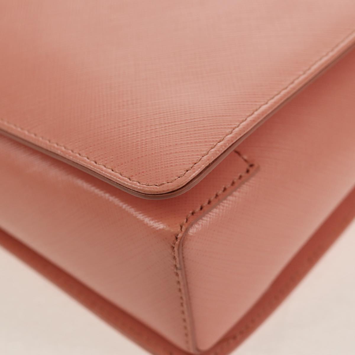 Salvatore Ferragamo Vala Hand Bag Leather 2way Pink Gold Auth am9917V