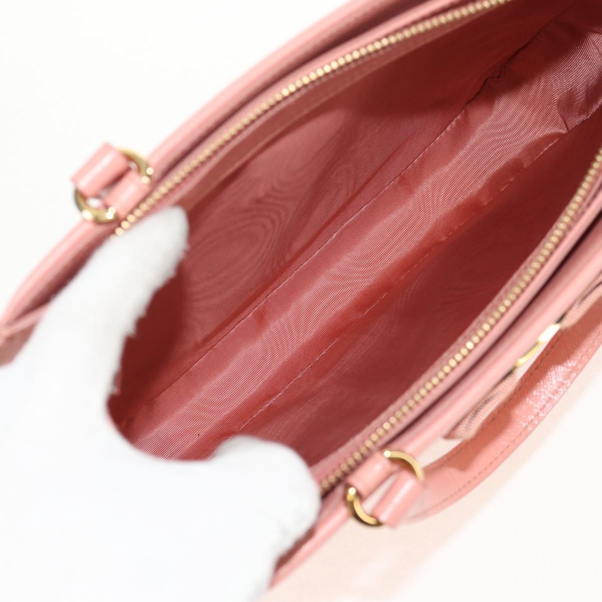 Salvatore Ferragamo Vala Hand Bag Leather 2way Pink Gold Auth am9917V