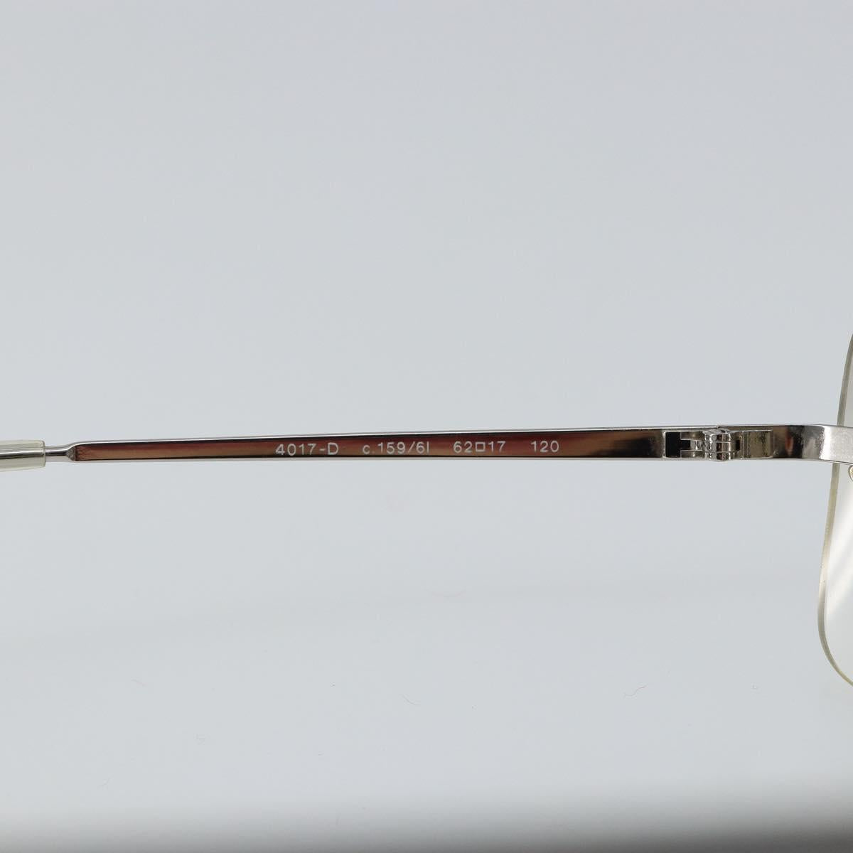 CHANEL Sunglasses metal Silver CC Auth am9919