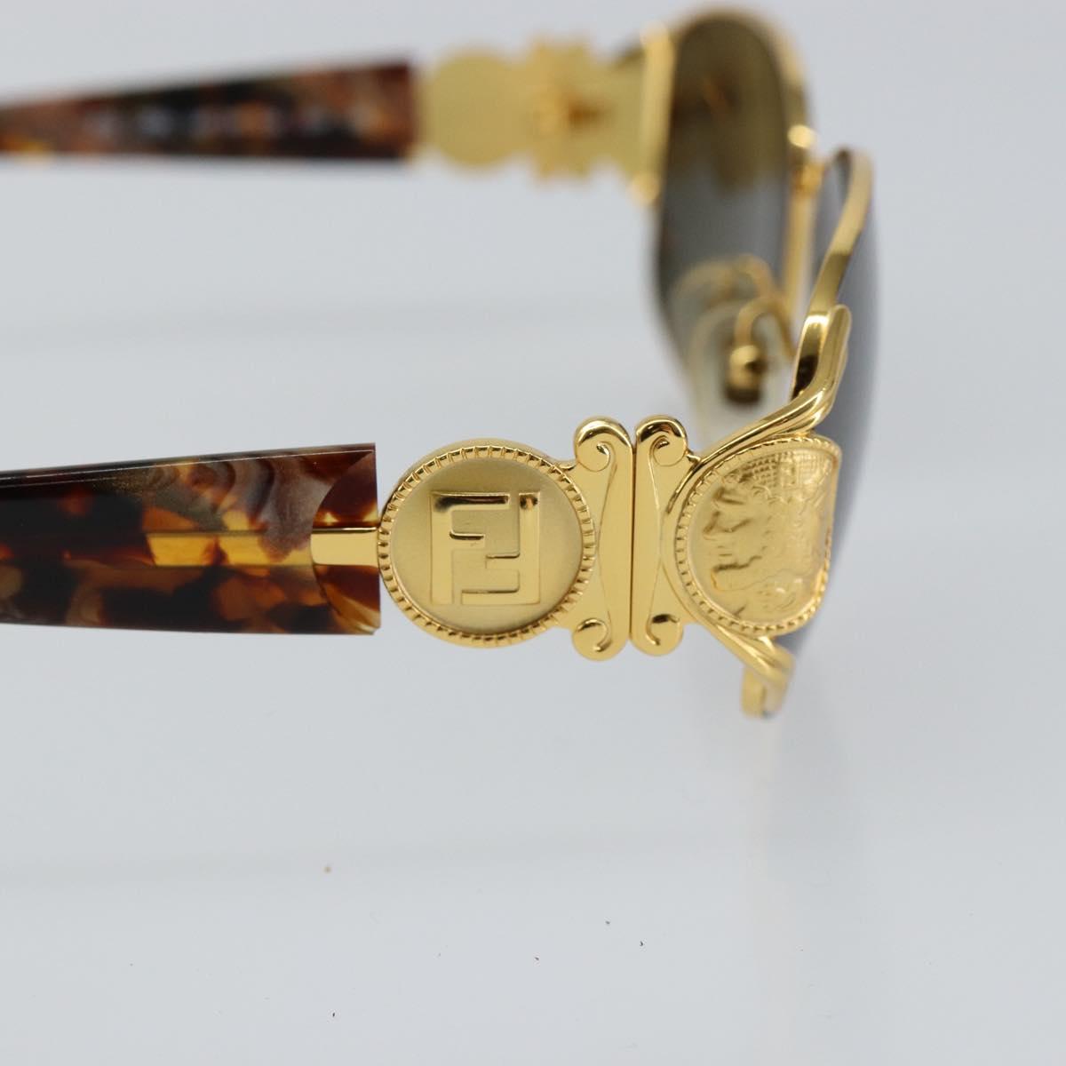 FENDI Sunglasses metal Gold Tone Auth am9921