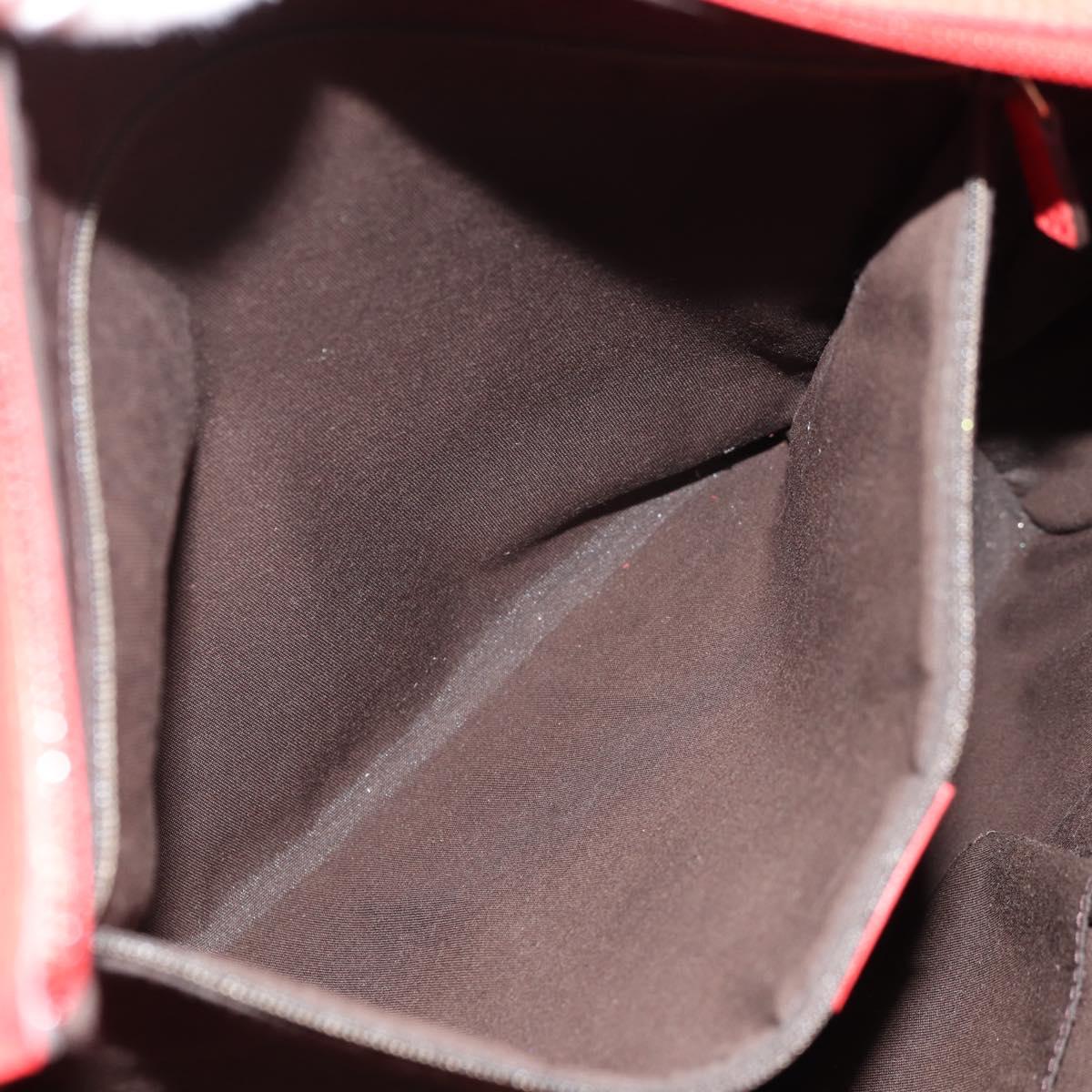 GUCCI Interlocking Tote Bag Leather Red Gold 353581 Auth am9922V