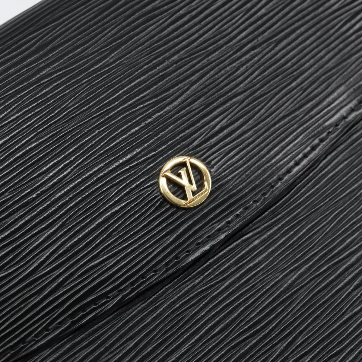 LOUIS VUITTON Epi Montaigne 27 Clutch Bag Black M52652 LV Auth am9923