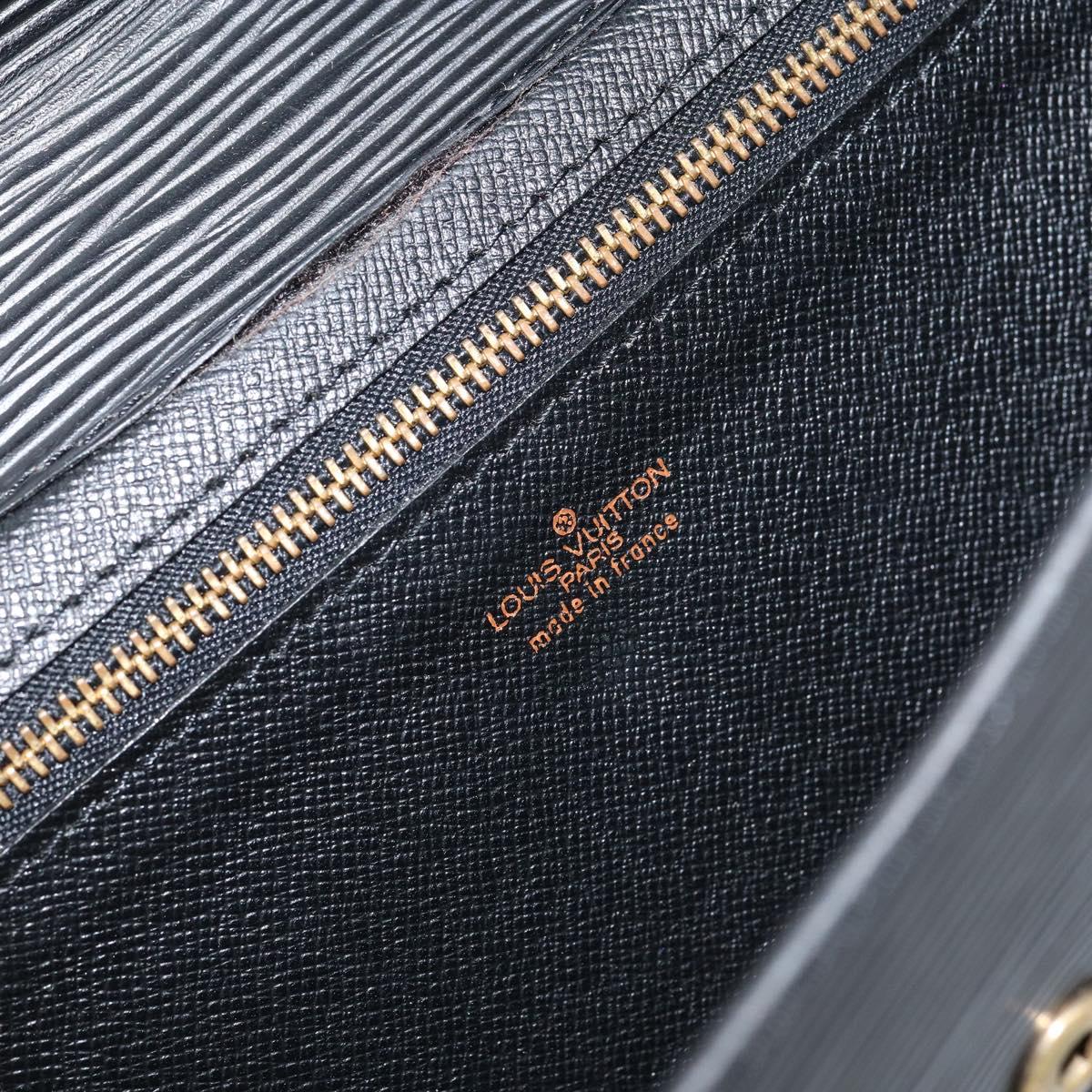 LOUIS VUITTON Epi Montaigne 27 Clutch Bag Black M52652 LV Auth am9923