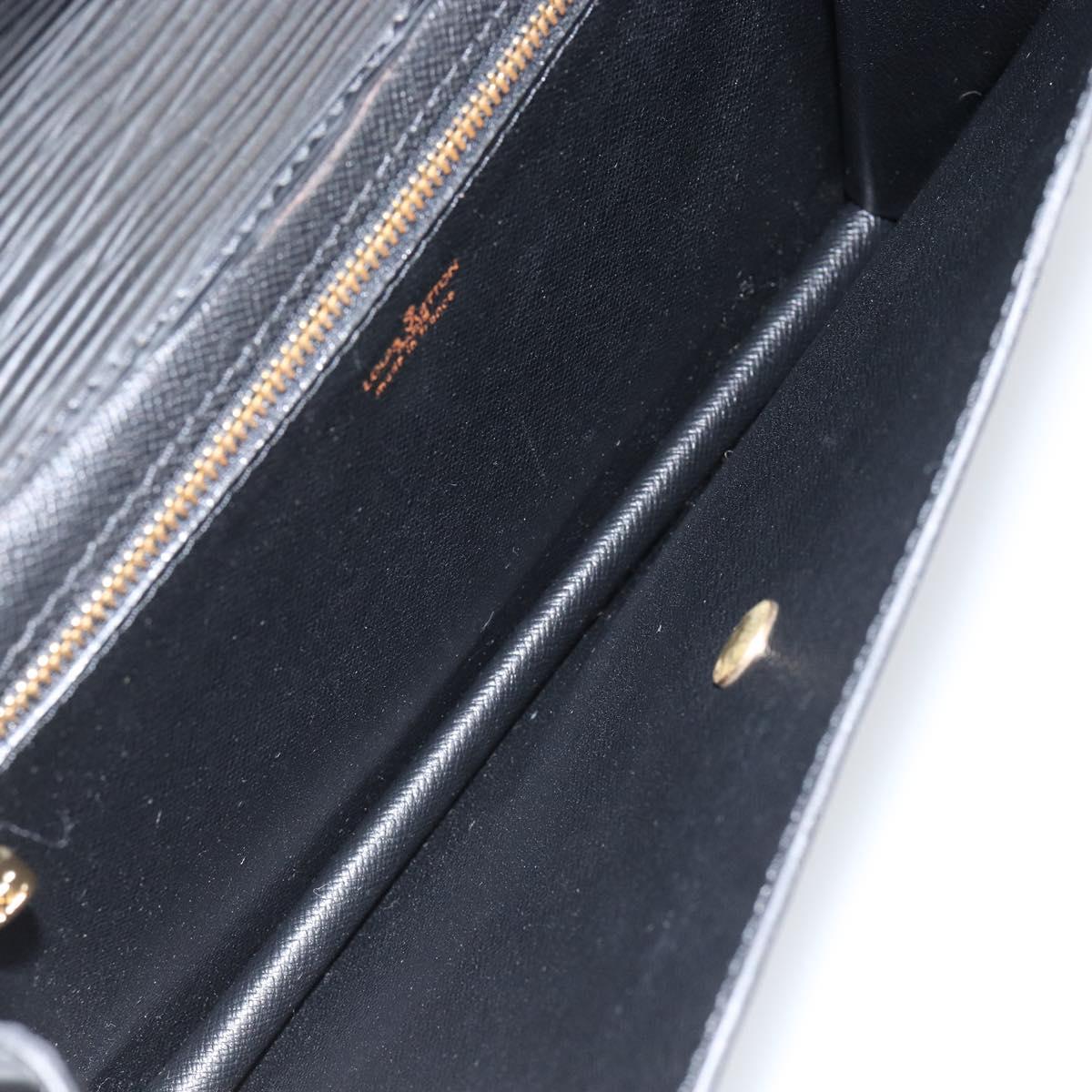 LOUIS VUITTON Epi Montaigne 27 Clutch Bag Black M52652 LV Auth am9923