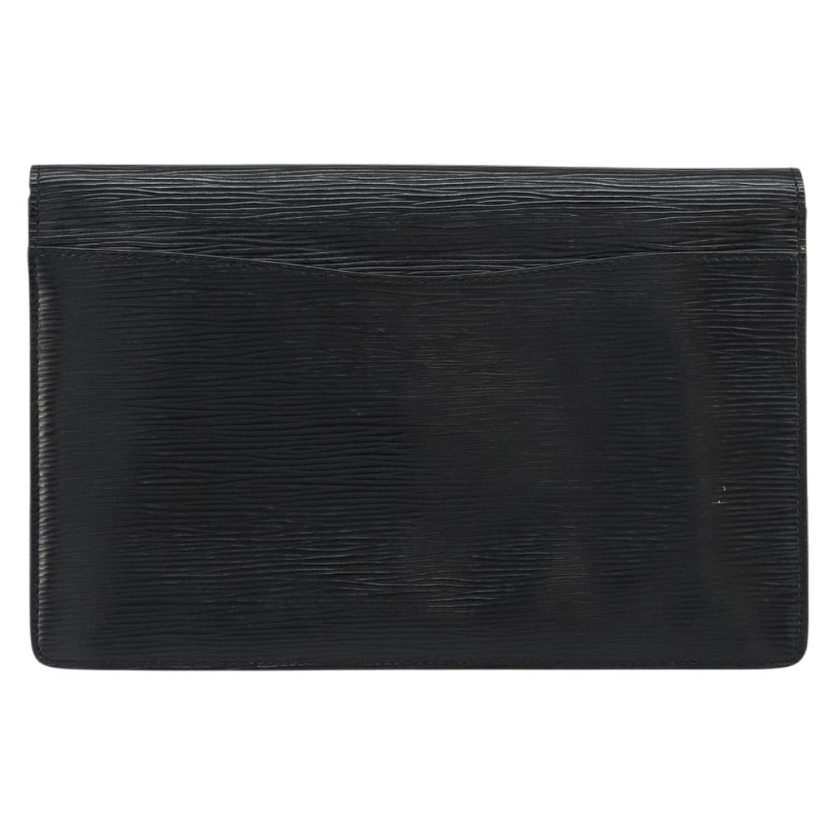 LOUIS VUITTON Epi Montaigne 27 Clutch Bag Black M52652 LV Auth am9923
