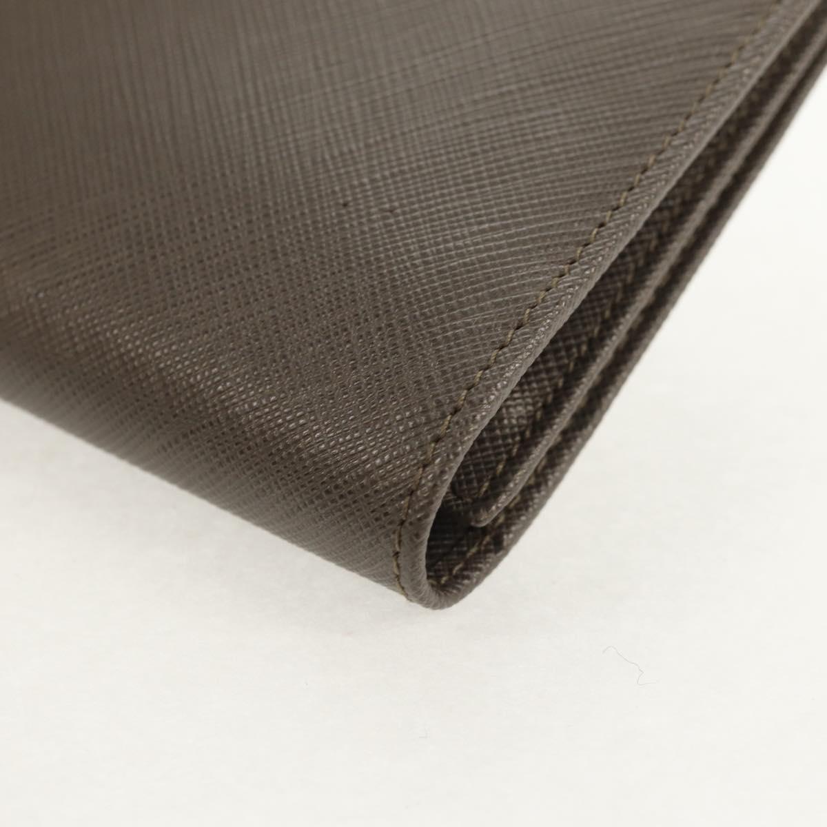 Salvatore Ferragamo Gancini Long Wallet Leather Silver Auth am9924A