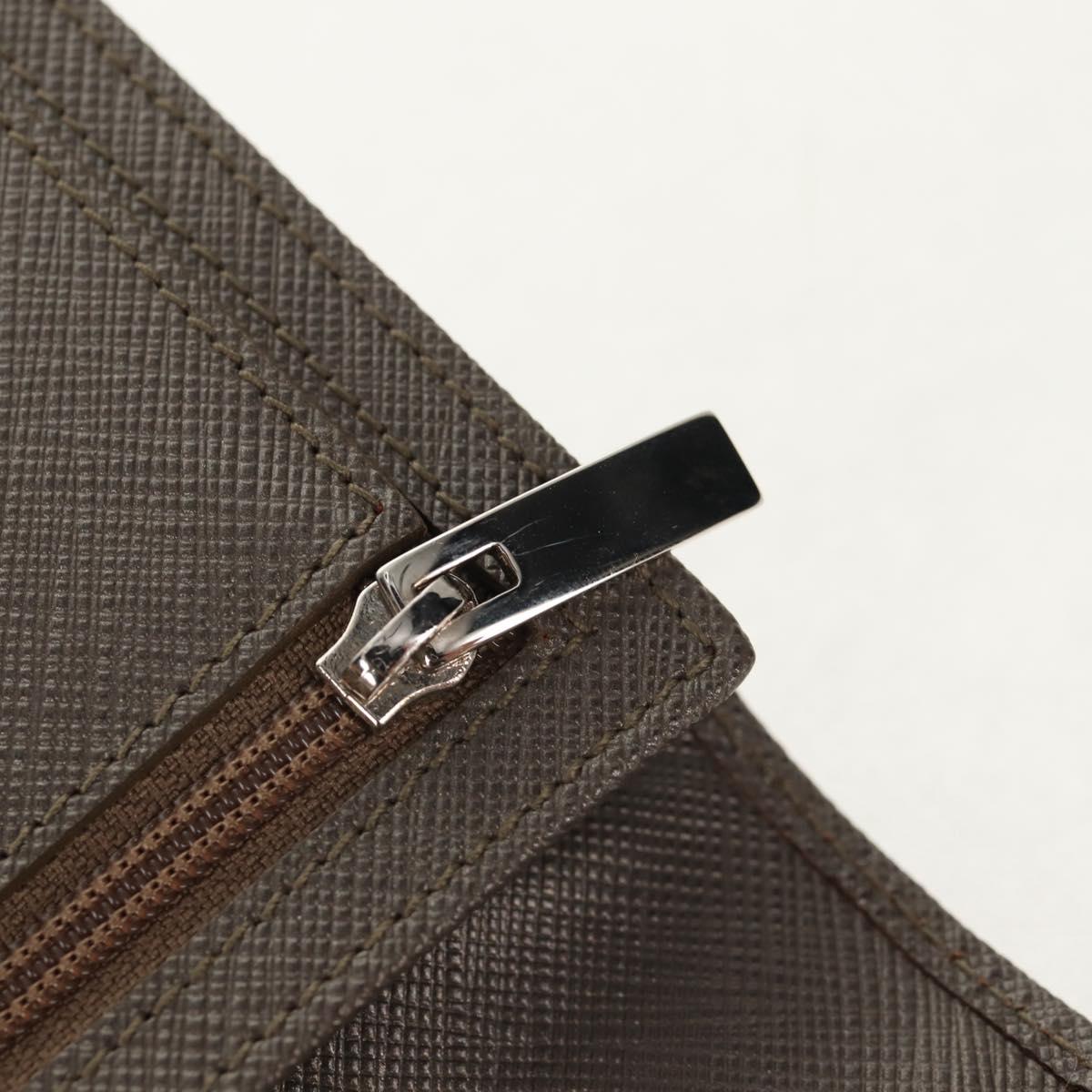 Salvatore Ferragamo Gancini Long Wallet Leather Silver Auth am9924A