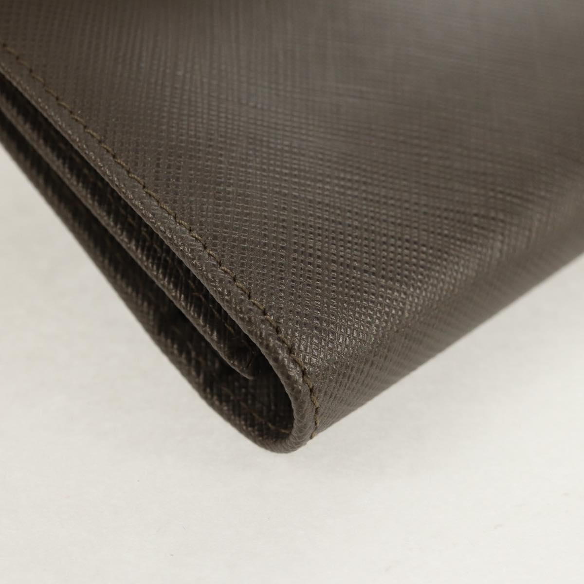 Salvatore Ferragamo Gancini Long Wallet Leather Silver Auth am9924A