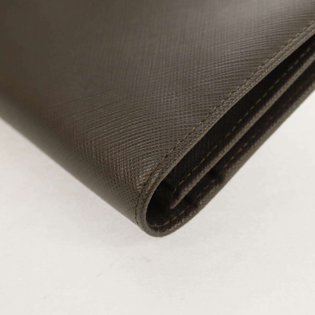 Salvatore Ferragamo Gancini Long Wallet Leather Silver Auth am9924A