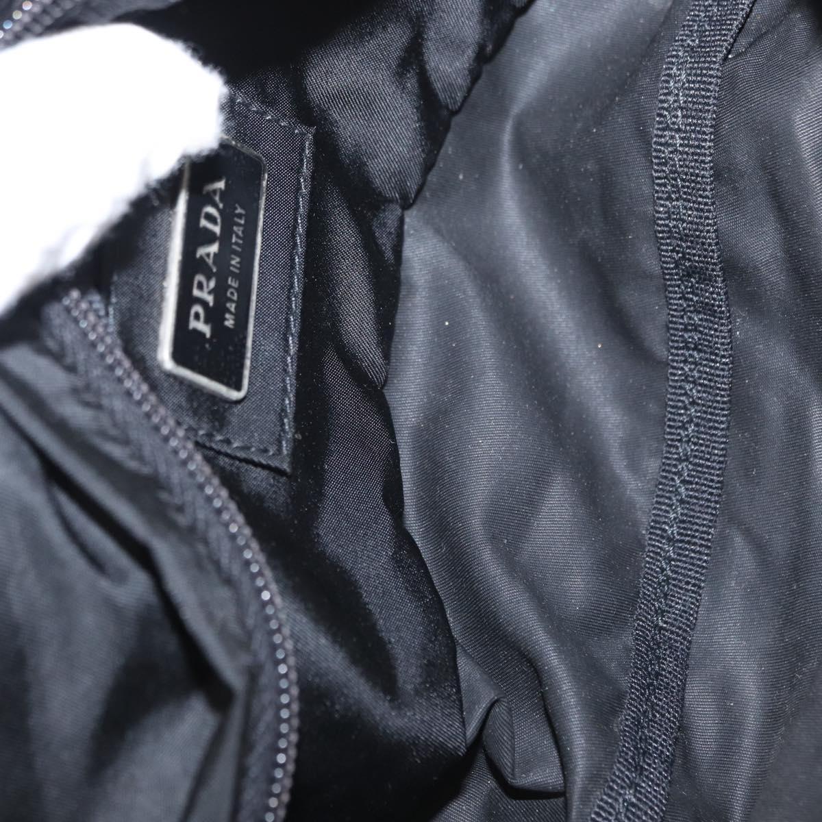 PRADA Waist Bag Nylon Black Silver Auth am9926