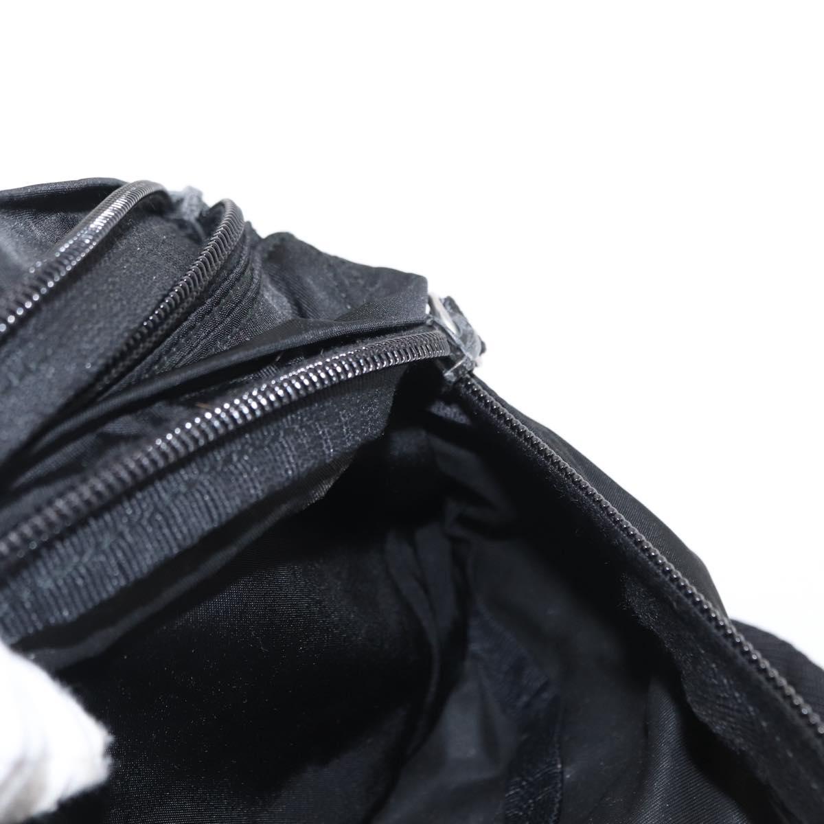 PRADA Waist Bag Nylon Black Silver Auth am9926