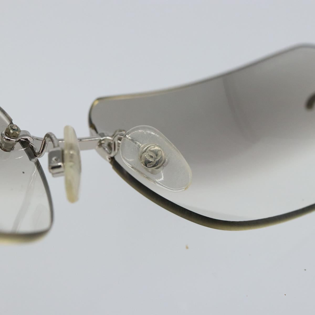 CHANEL Sunglasses metal Silver CC Auth am9928V