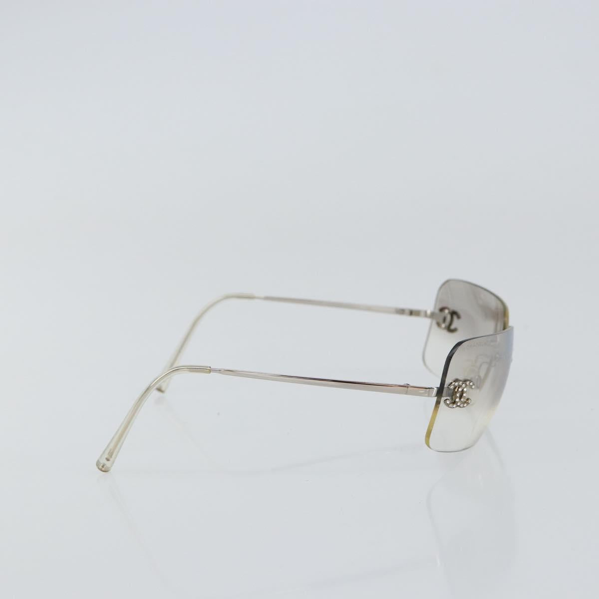 CHANEL Sunglasses metal Silver CC Auth am9928V