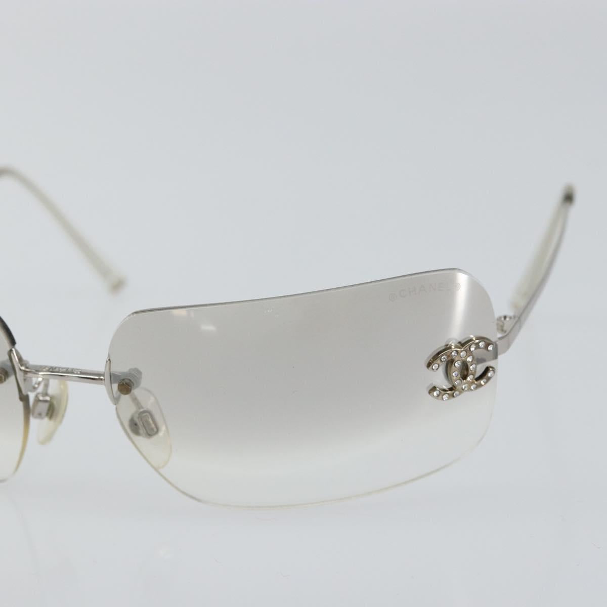 CHANEL Sunglasses metal Silver CC Auth am9928V