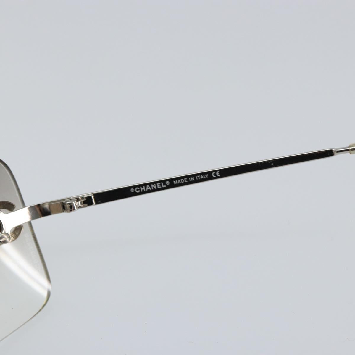 CHANEL Sunglasses metal Silver CC Auth am9928V