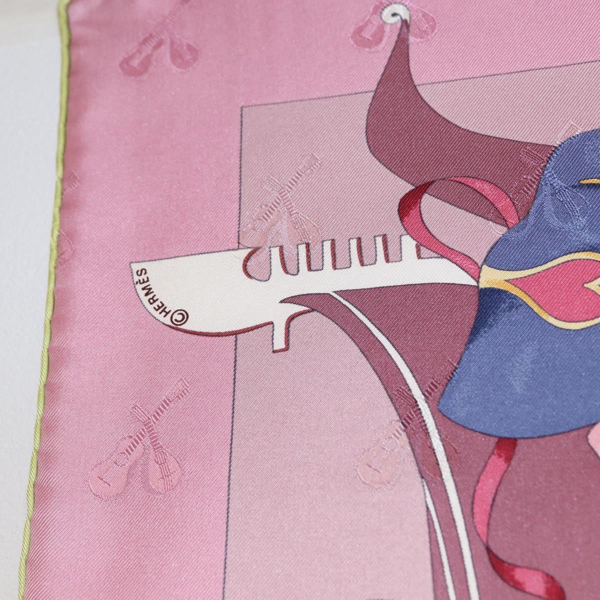 HERMES Carre 90 Scarf ""FETES VENITIENNES"" Silk Purple Auth am9932