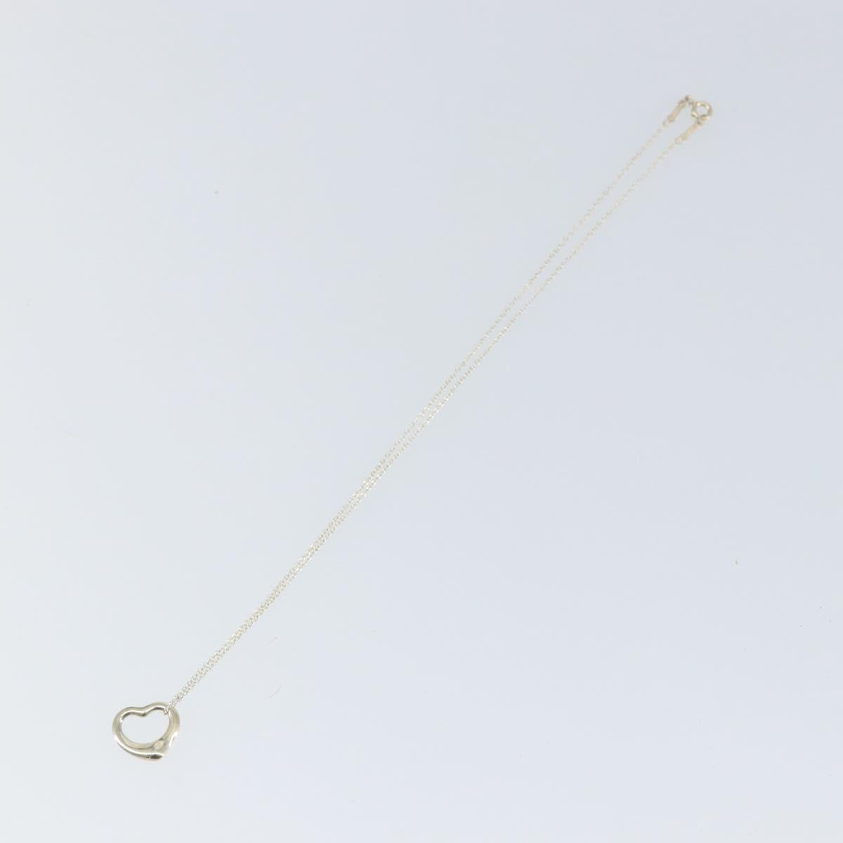 TIFFANY&Co. Open Heart Necklace Ag925 Silver Auth am9933