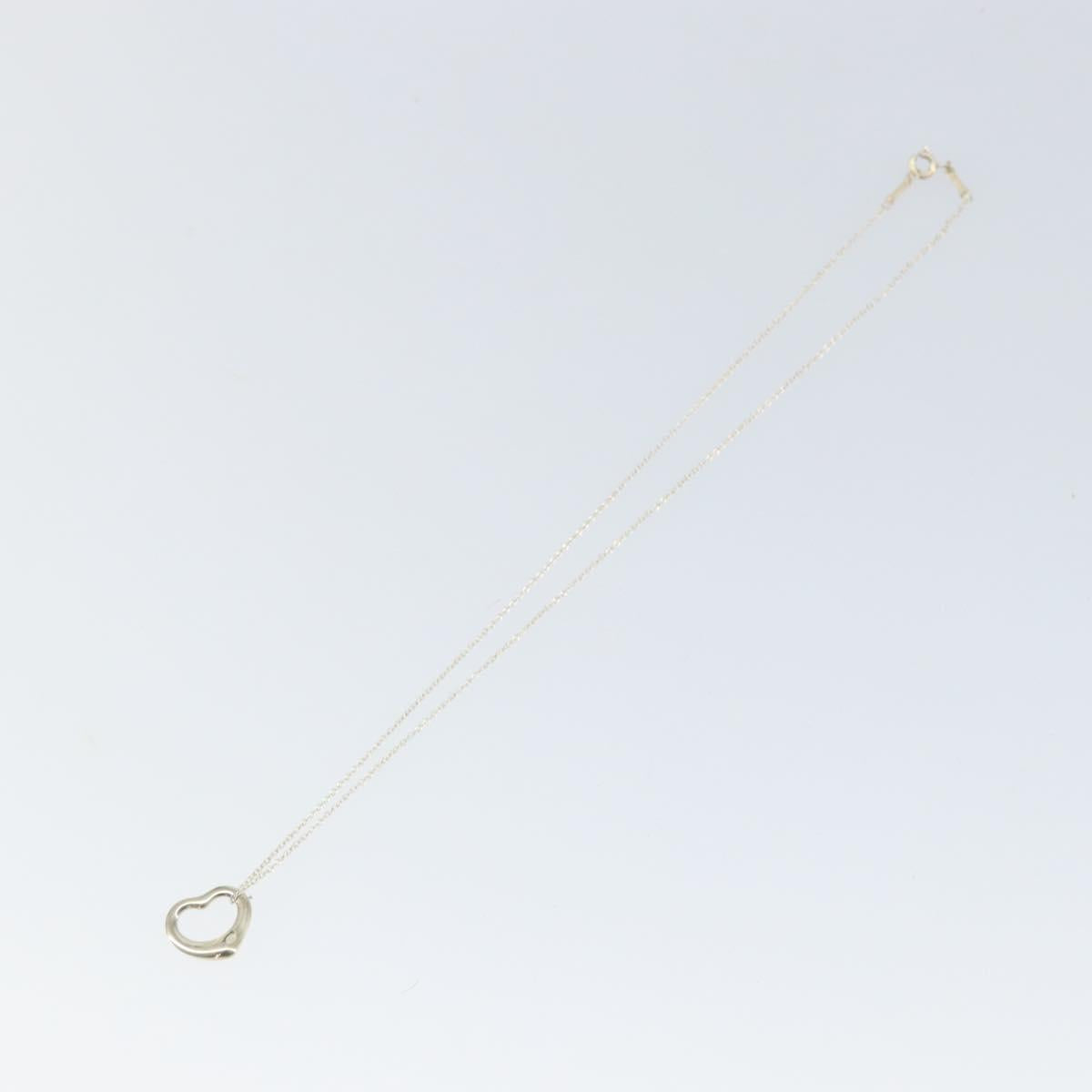 TIFFANY&Co. Open Heart Necklace Ag925 Silver Auth am9933