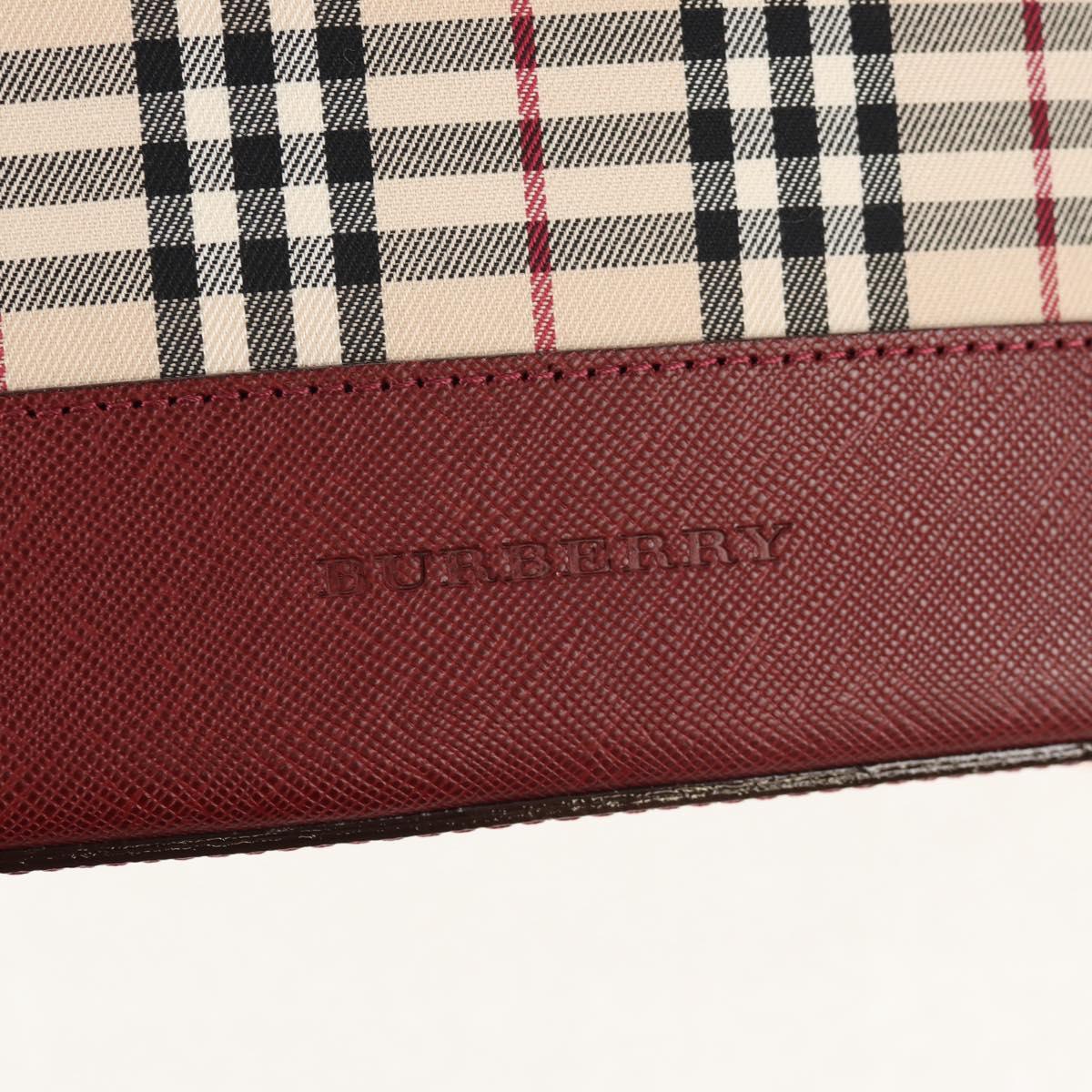 BURBERRY Nova Check Tote Bag Canvas Beige Gold Auth am9938V