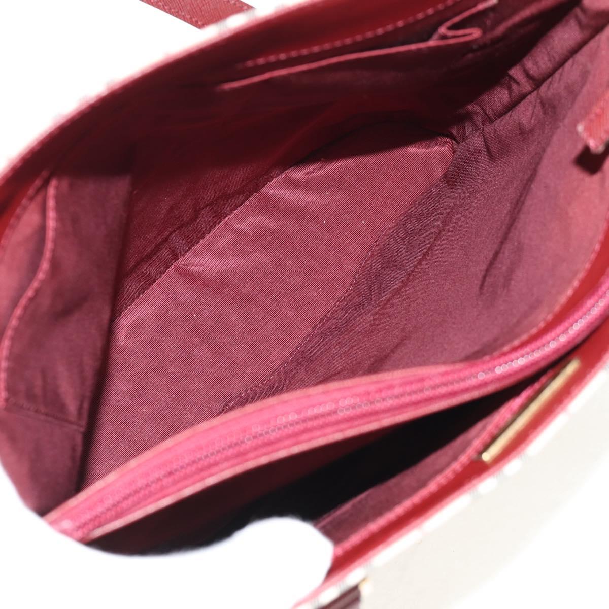 BURBERRY Nova Check Tote Bag Canvas Beige Gold Auth am9938V