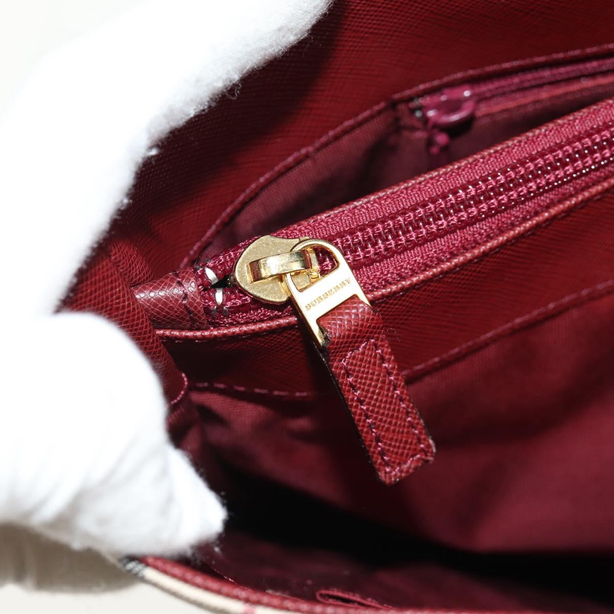 BURBERRY Nova Check Tote Bag Canvas Beige Gold Auth am9938V