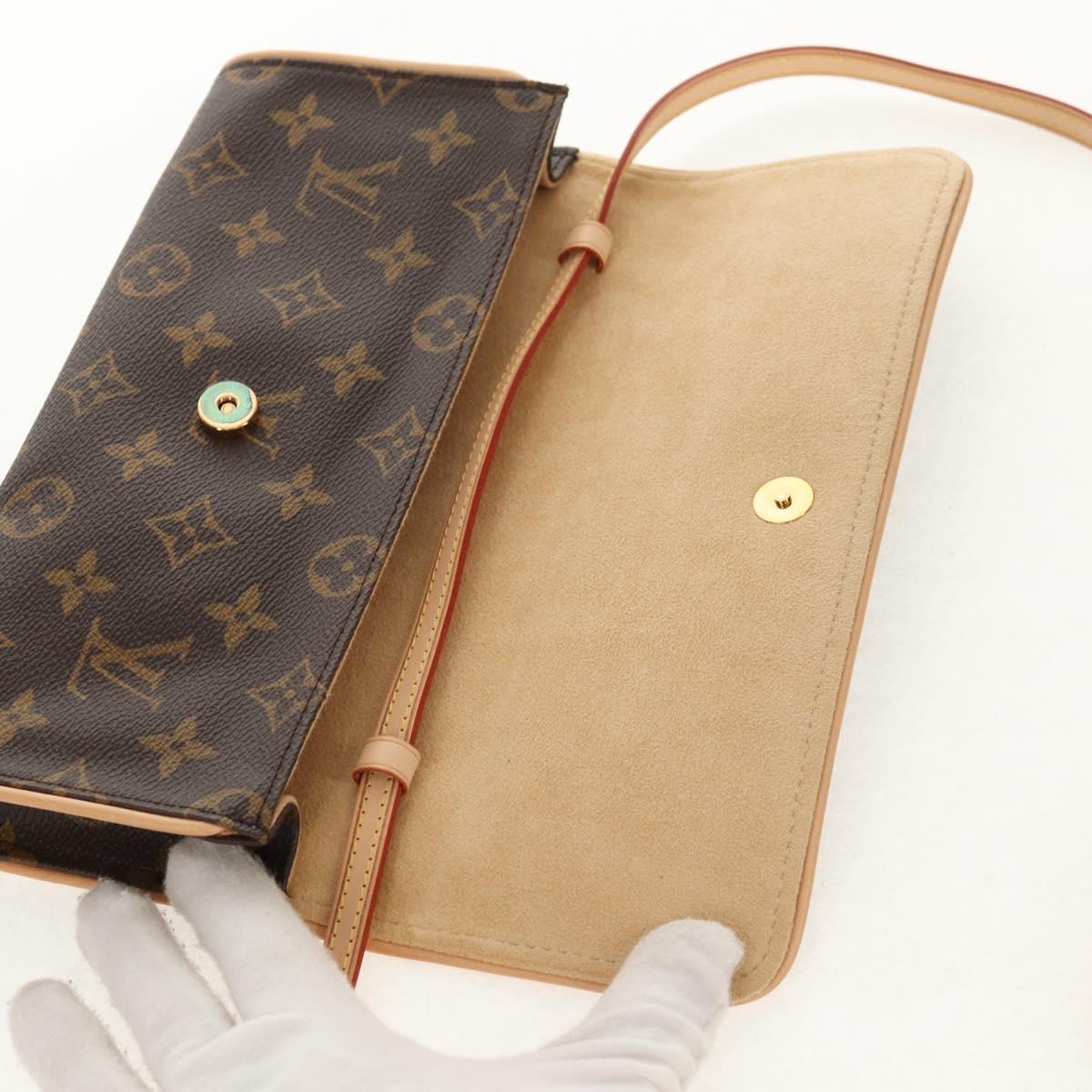 LOUIS VUITTON Monogram Pochette Twin GM Shoulder Bag M51852 LV Auth am9943V