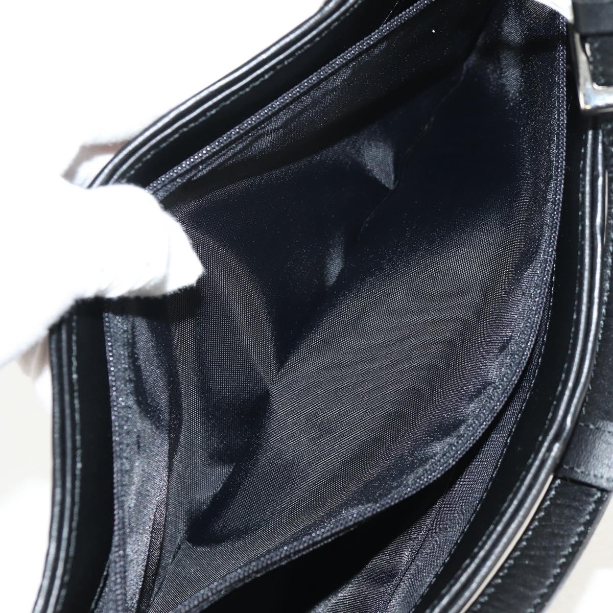 BURBERRY Nova Check Hand Bag Nylon Beige Silver Auth am9944V