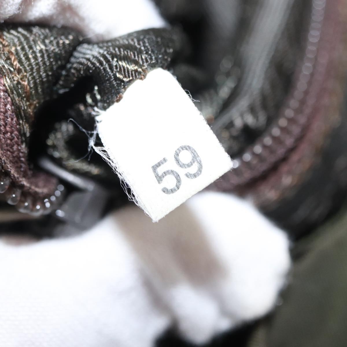 PRADA Backpack Nylon Khaki Silver Auth am9947