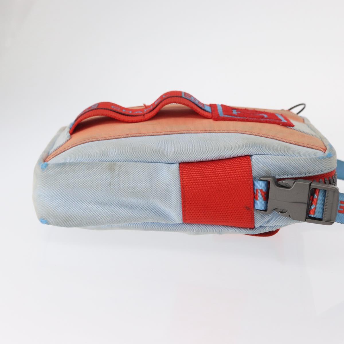 CHANEL Sports Line Shoulder Bag Nylon Red Blue CC Auth am9958