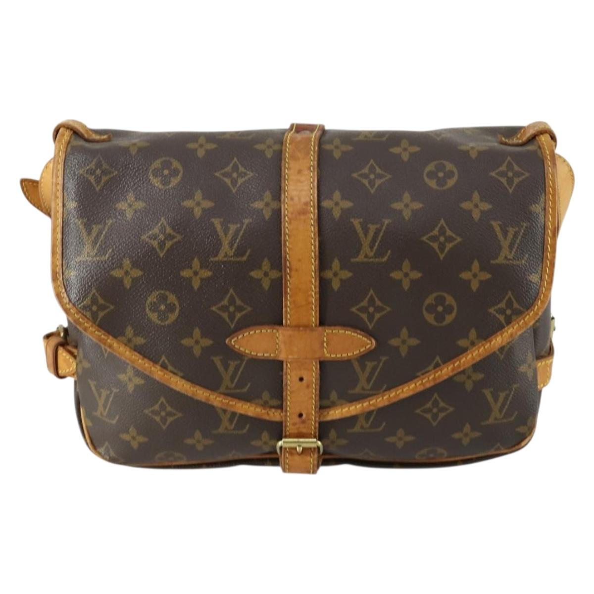 LOUIS VUITTON Monogram Saumur 30 Shoulder Bag M42256 LV Auth am9966