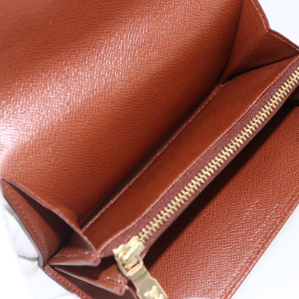 LOUIS VUITTON Monogram Porte Monnaie Zip Wallet M61735 LV Auth am9970V