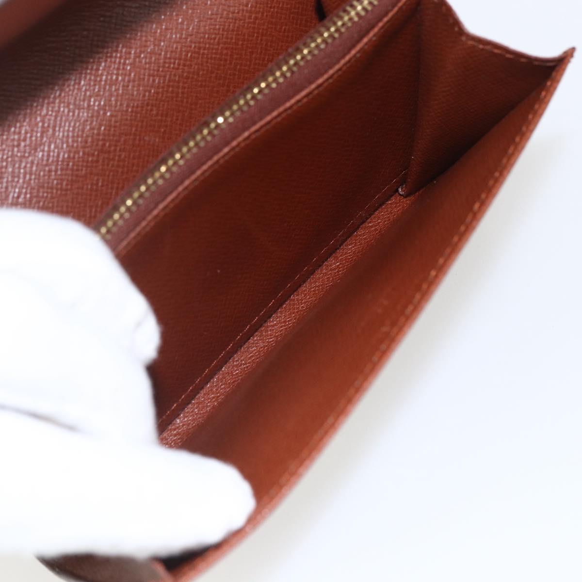 LOUIS VUITTON Monogram Porte Monnaie Zip Wallet M61735 LV Auth am9970V