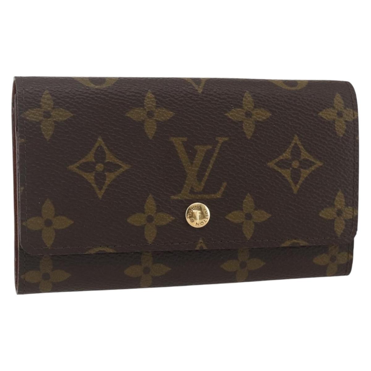 LOUIS VUITTON Monogram Porte Monnaie Zip Wallet M61735 LV Auth am9970V