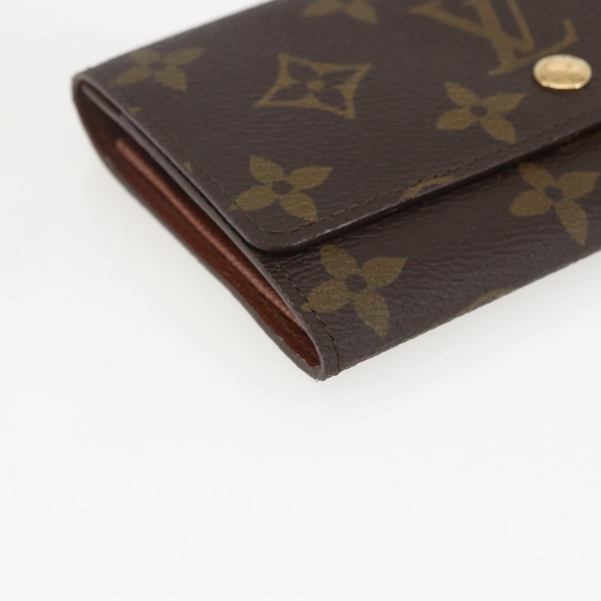 LOUIS VUITTON Monogram Porte Monnaie Zip Wallet M61735 LV Auth am9970V