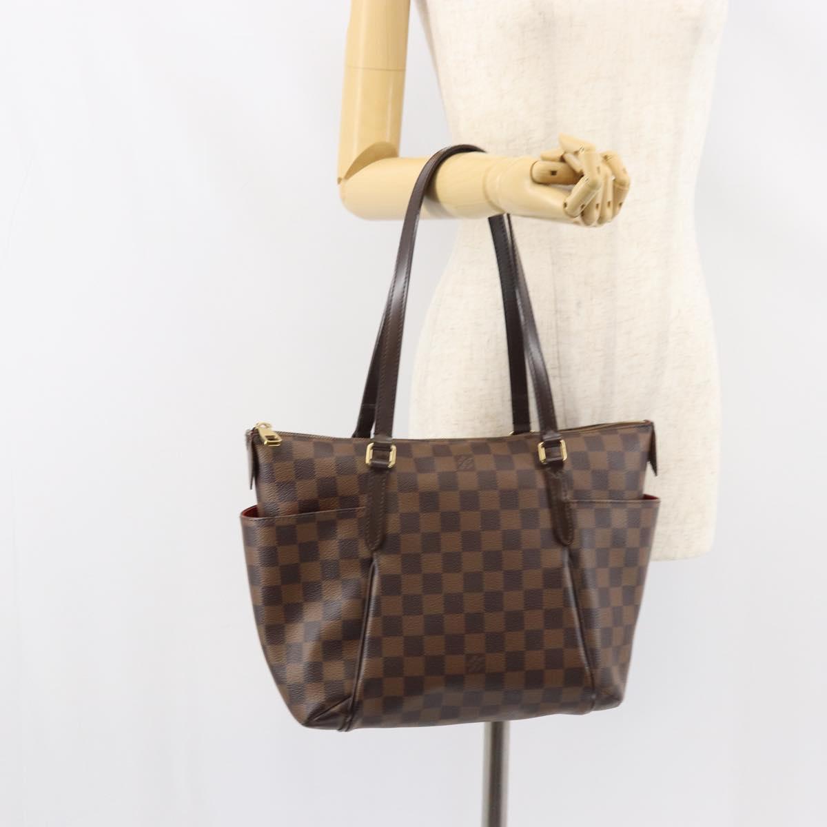 LOUIS VUITTON Damier Ebene Totally PM Tote Bag N41282 LV Auth am9972