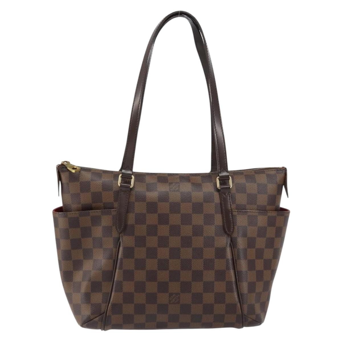 LOUIS VUITTON Damier Ebene Totally PM Tote Bag N41282 LV Auth am9972