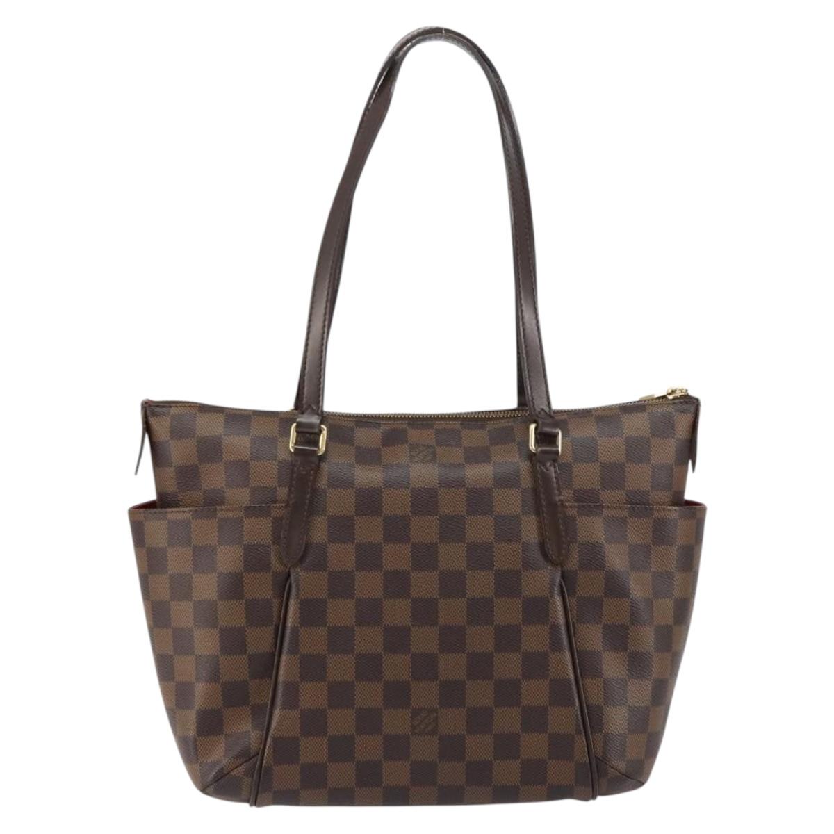 LOUIS VUITTON Damier Ebene Totally PM Tote Bag N41282 LV Auth am9972