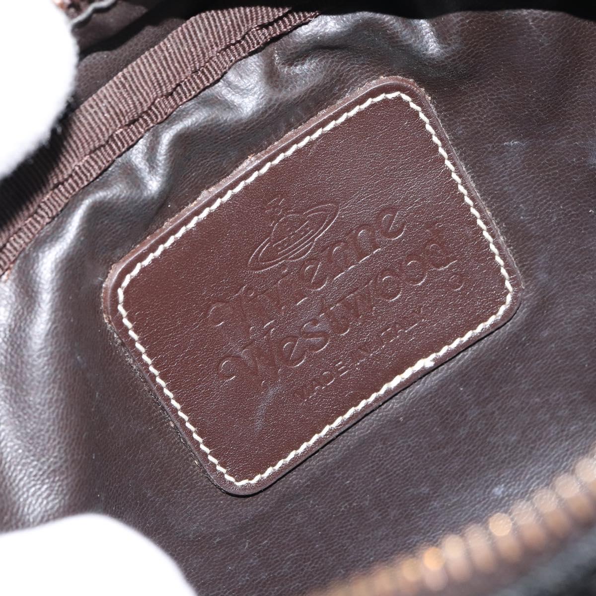 Vivienne Westwood Pouch Canvas Black Auth am9986