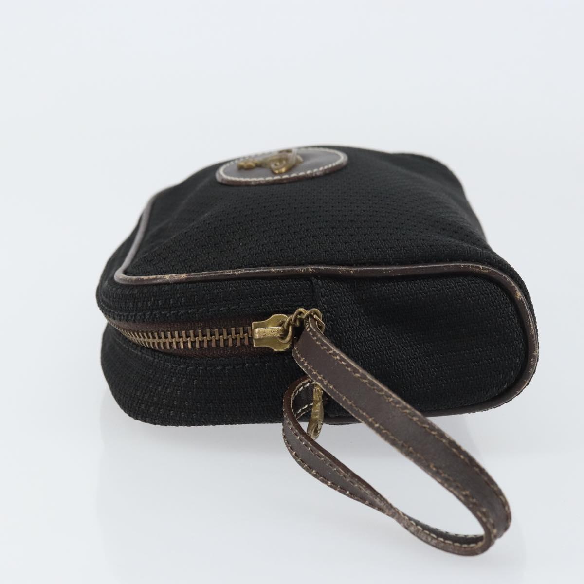 Vivienne Westwood Pouch Canvas Black Auth am9986