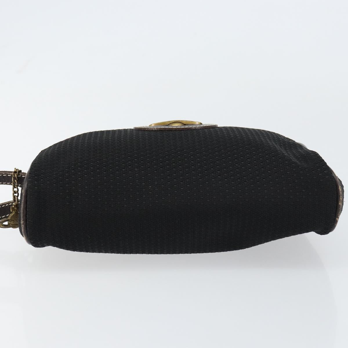 Vivienne Westwood Pouch Canvas Black Auth am9986